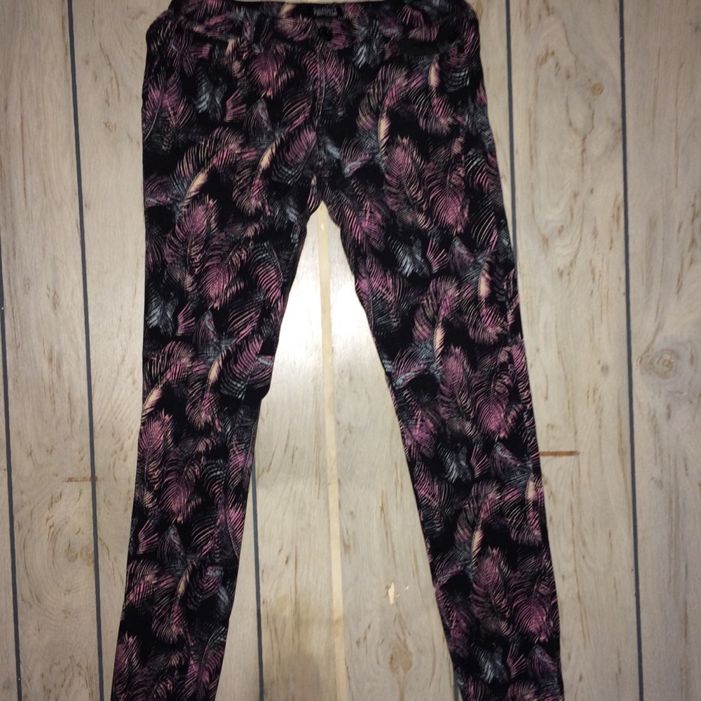 I am selling multi-colored jeans.